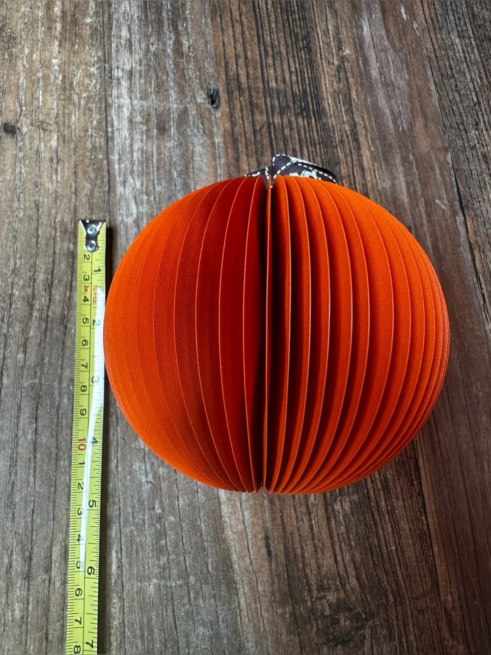 Hermes Orange Paper Ornament with Branded Ribbon
